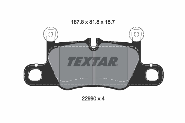 TEXTAR Bremseklodser 2299001 for PORSCHE AUDI