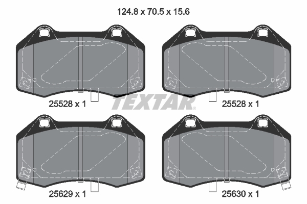 TEXTAR Bremseklodser 2552801 for VAUXHALL OPEL