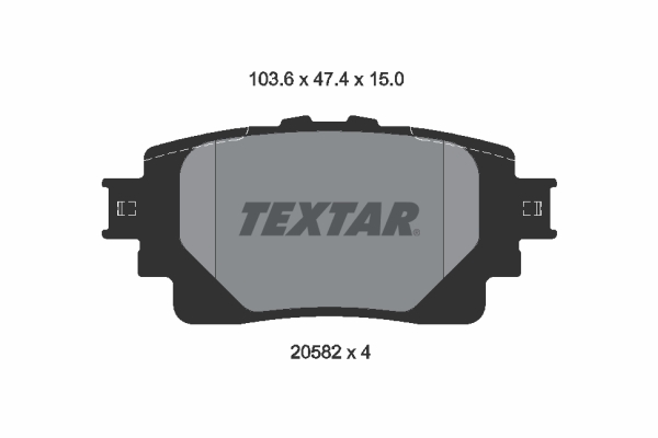 TEXTAR Bremseklodser 2058201 for SUZUKI TOYOTA LEXUS