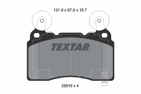TEXTAR Bremseklodser 2591501 for CHEVROLET OPEL