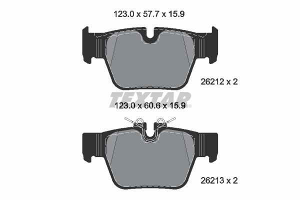 TEXTAR Bremseklodser 2621201 for BMW MINI