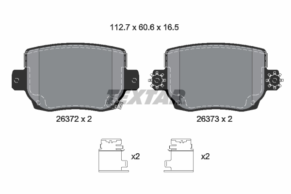 TEXTAR Bremseklodser 2637201 for TESLA
