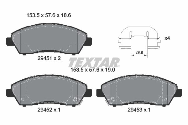 TEXTAR 2945101 for MITSUBISHI