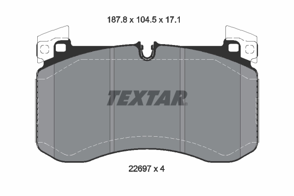 TEXTAR Bremseklodser 2269701 for MERCEDES-BENZ