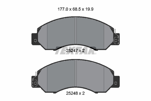 TEXTAR Bremseklodser 2524701 for NISSAN