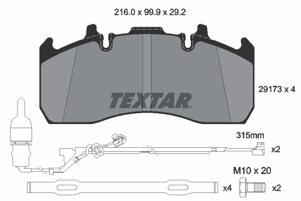 TEXTAR 2917303 for VOLVO RENAULT TRUCKS