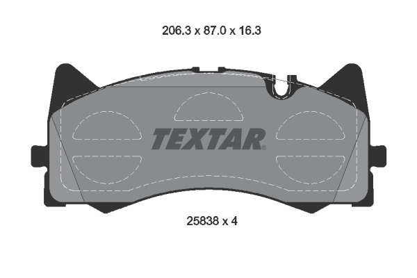 TEXTAR Bremseklodser 2583801 for MERCEDES-BENZ