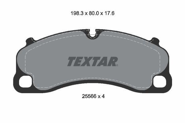 TEXTAR Bremseklodser 2556601 for PORSCHE