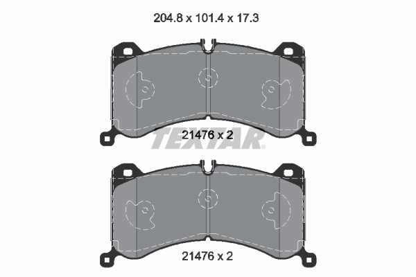 TEXTAR Bremseklodser 2147601 for AUDI (FAW)