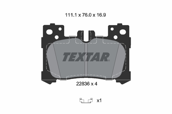 TEXTAR Bremseklodser 2283601 for LEXUS