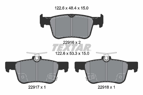 TEXTAR Bremseklodser 2291601 for HONDA