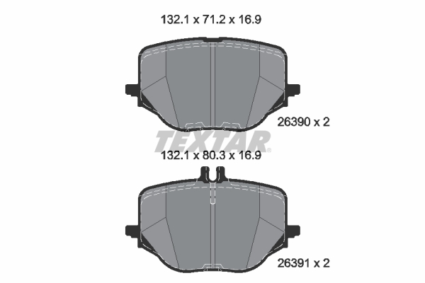 TEXTAR Bremseklodser 2639001 for MERCEDES-BENZ