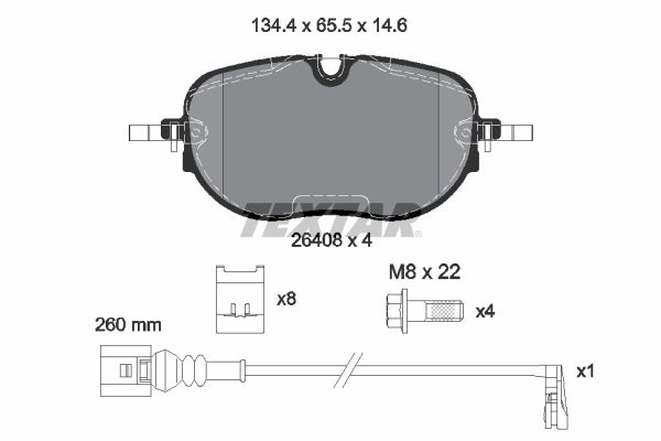 TEXTAR Bremseklodser 2640801 for CUPRA