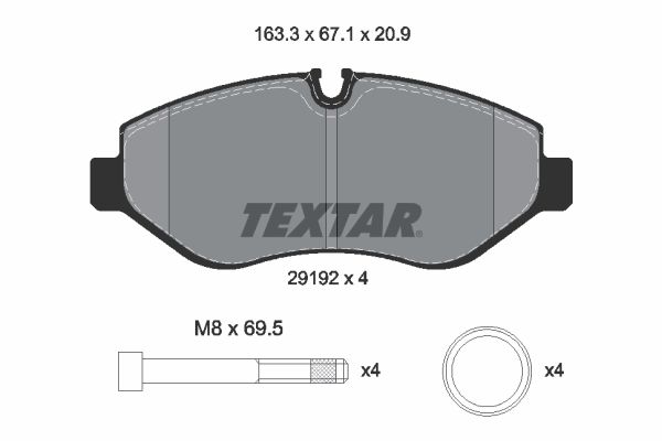 TEXTAR Bremseklodser 2919209 for MERCEDES-BENZ