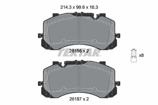 TEXTAR Bremseklodser 2618601 for BENTLEY