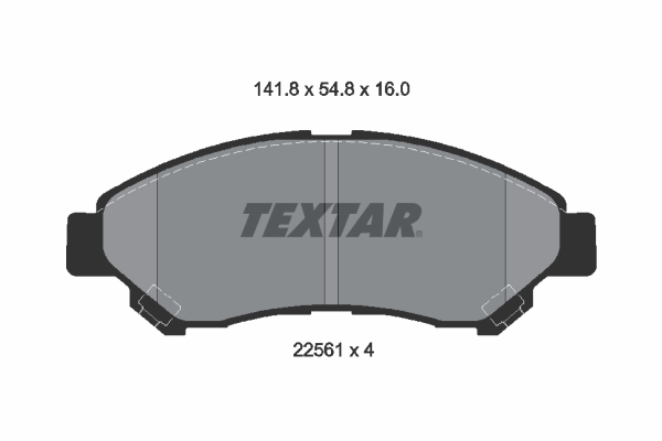 TEXTAR Bremseklodser 2256101 for TOYOTA DAIHATSU