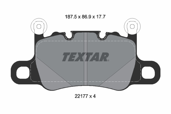 TEXTAR Bremseklodser 2217701 for PORSCHE