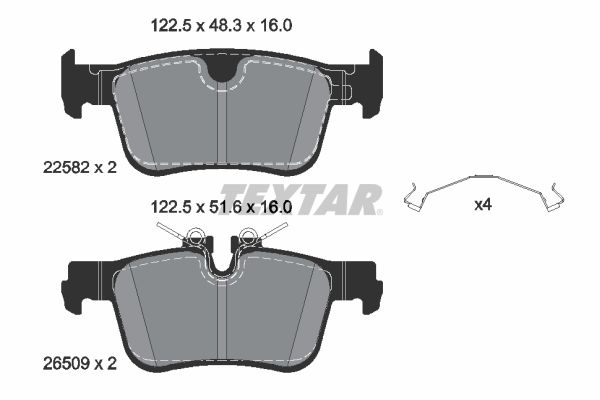 TEXTAR Bremseklodser 2258201 for VOLVO