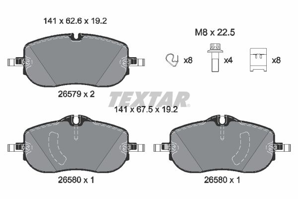 TEXTAR Bremseklodser 2657901 for MERCEDES-BENZ
