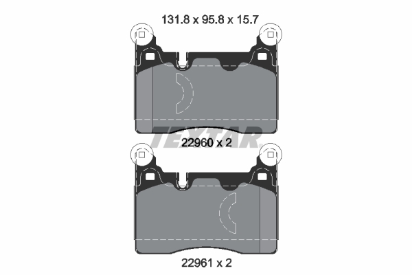 TEXTAR Bremseklodser 2296001 for ASTON MARTIN