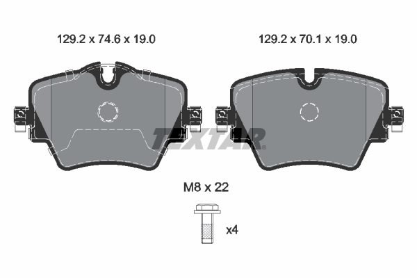 TEXTAR Bremseklodser 2561705 for BMW BMW (BRILLIANCE) TOYOTA