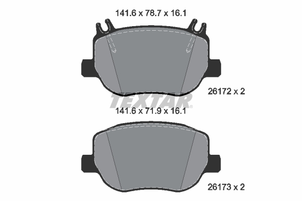 TEXTAR Bremseklodser 2617201 for MERCEDES-BENZ