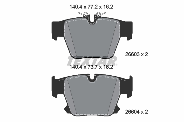 TEXTAR Bremseklodser 2660301 for BMW