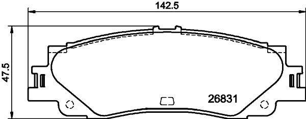 TEXTAR Bremseklodser 2683101 for TOYOTA LEXUS