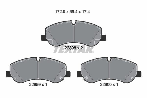 TEXTAR Bremseklodser 2289801 for MAXUS
