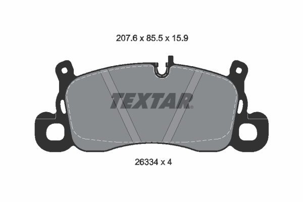 TEXTAR Bremseklodser 2633401 for PORSCHE