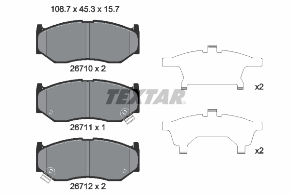 TEXTAR Bremseklodser 2671001 for SUZUKI