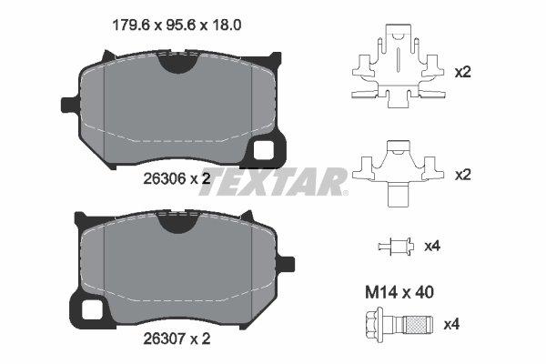TEXTAR Bremseklodser 2630601 for VOLVO
