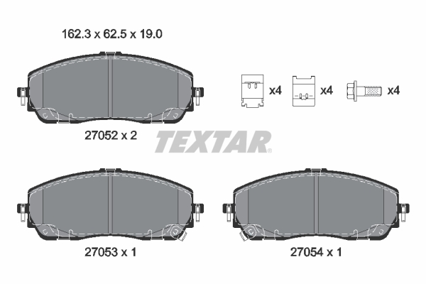 TEXTAR Bremseklodser 2705201 for TOYOTA