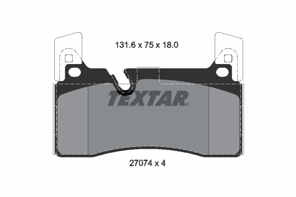 TEXTAR Bremseklodser 2707401 for MERCEDES-BENZ