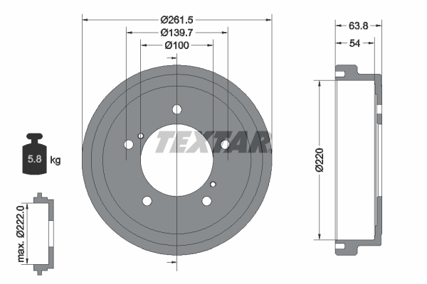 TEXTAR Bremsetromle 94037800 for SUZUKI