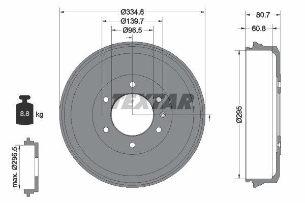 TEXTAR Bremsetromle 94040300 for VAUXHALL ISUZU