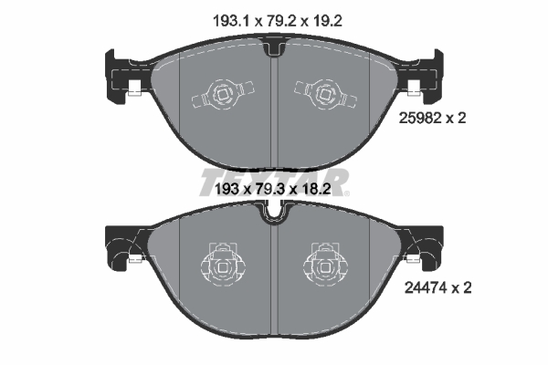 TEXTAR Bremseklodser 2598201 for JAGUAR