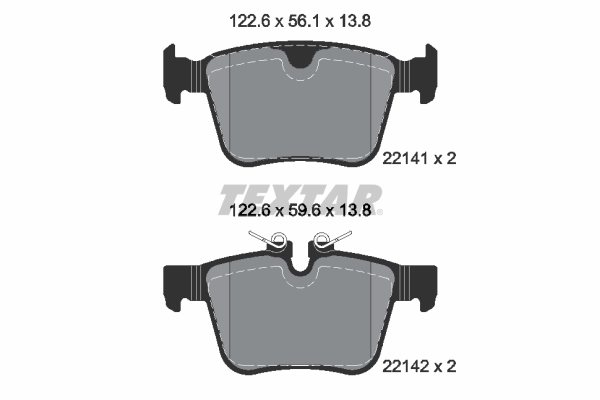 TEXTAR Bremseklodser 2214103 for JAGUAR