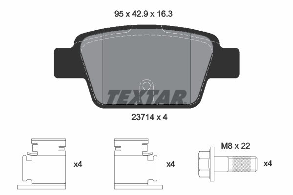 TEXTAR Bremseklodser 2371401 for FIAT
