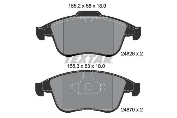 TEXTAR Bremseklodser 2482601 for RENAULT