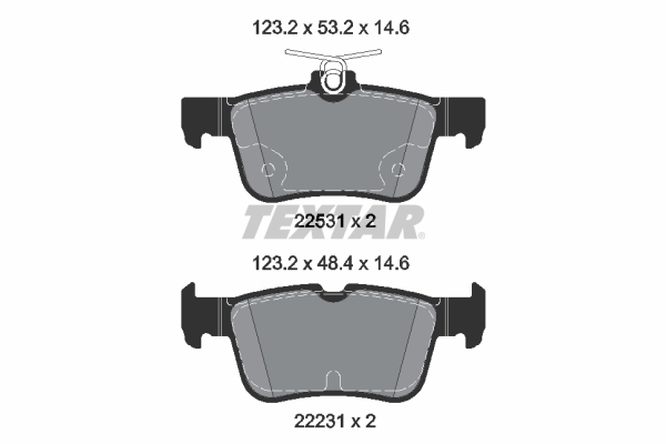 TEXTAR Bremseklodser 2253105 for FORD