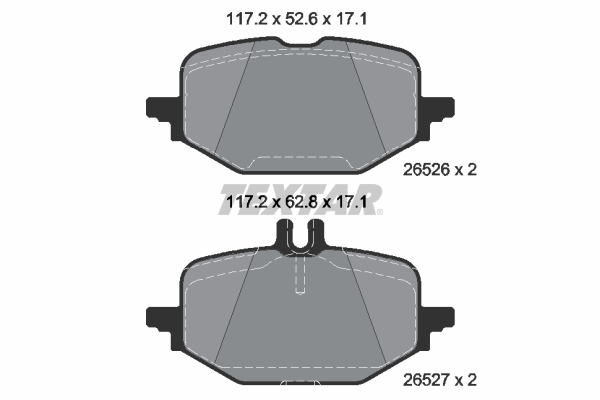 TEXTAR Bremseklodser 2652601 for MERCEDES-BENZ