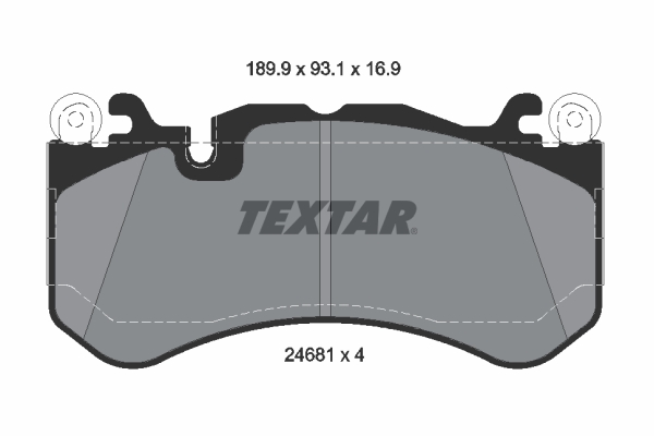 TEXTAR Bremseklodser 2468101 for MERCEDES-BENZ