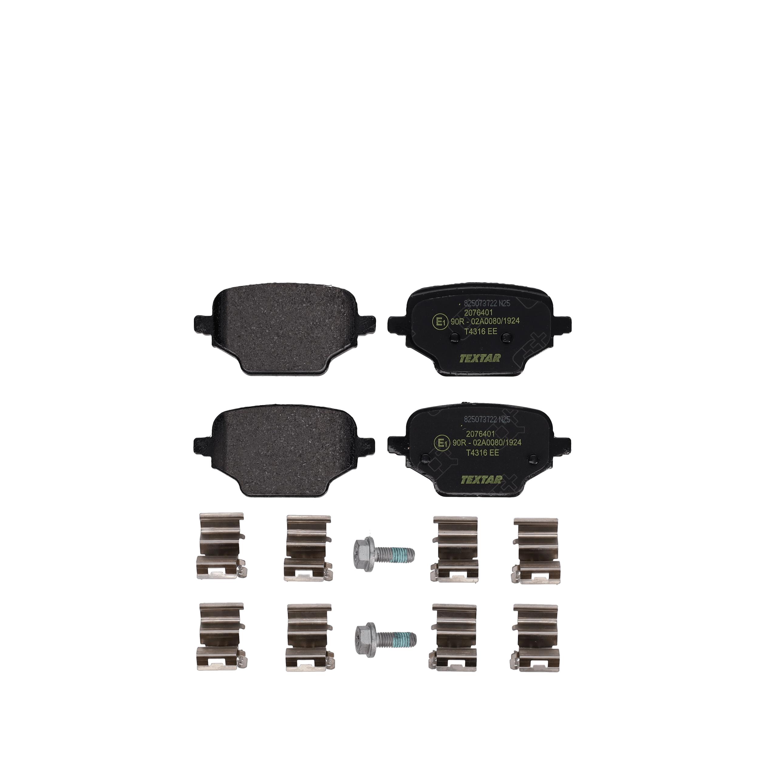 TEXTAR Bremseklodser 2076401 for OPEL FIAT PEUGEOT CITROËN TOYOTA