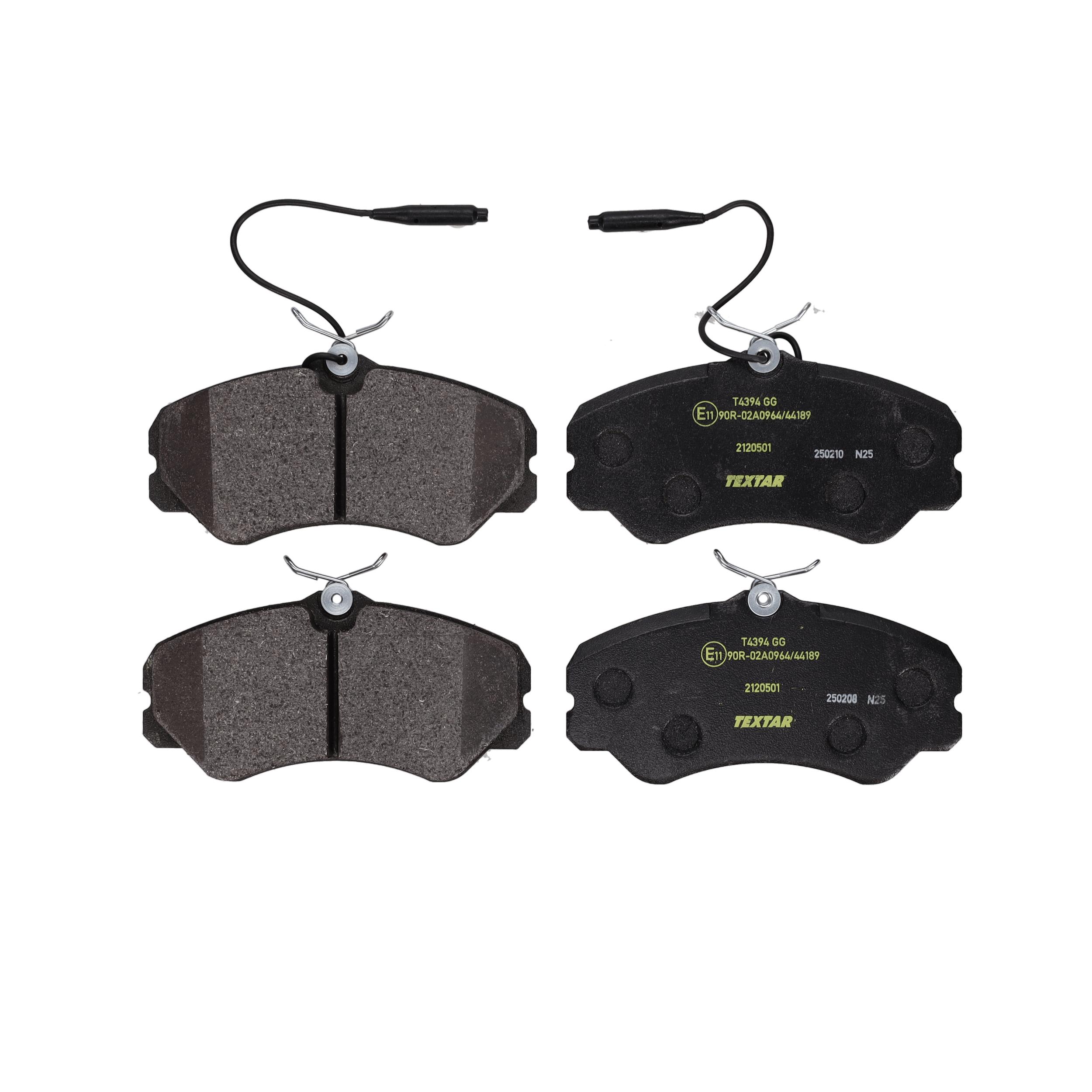 TEXTAR Bremseklodser 2120501 for CITROËN PEUGEOT FIAT
