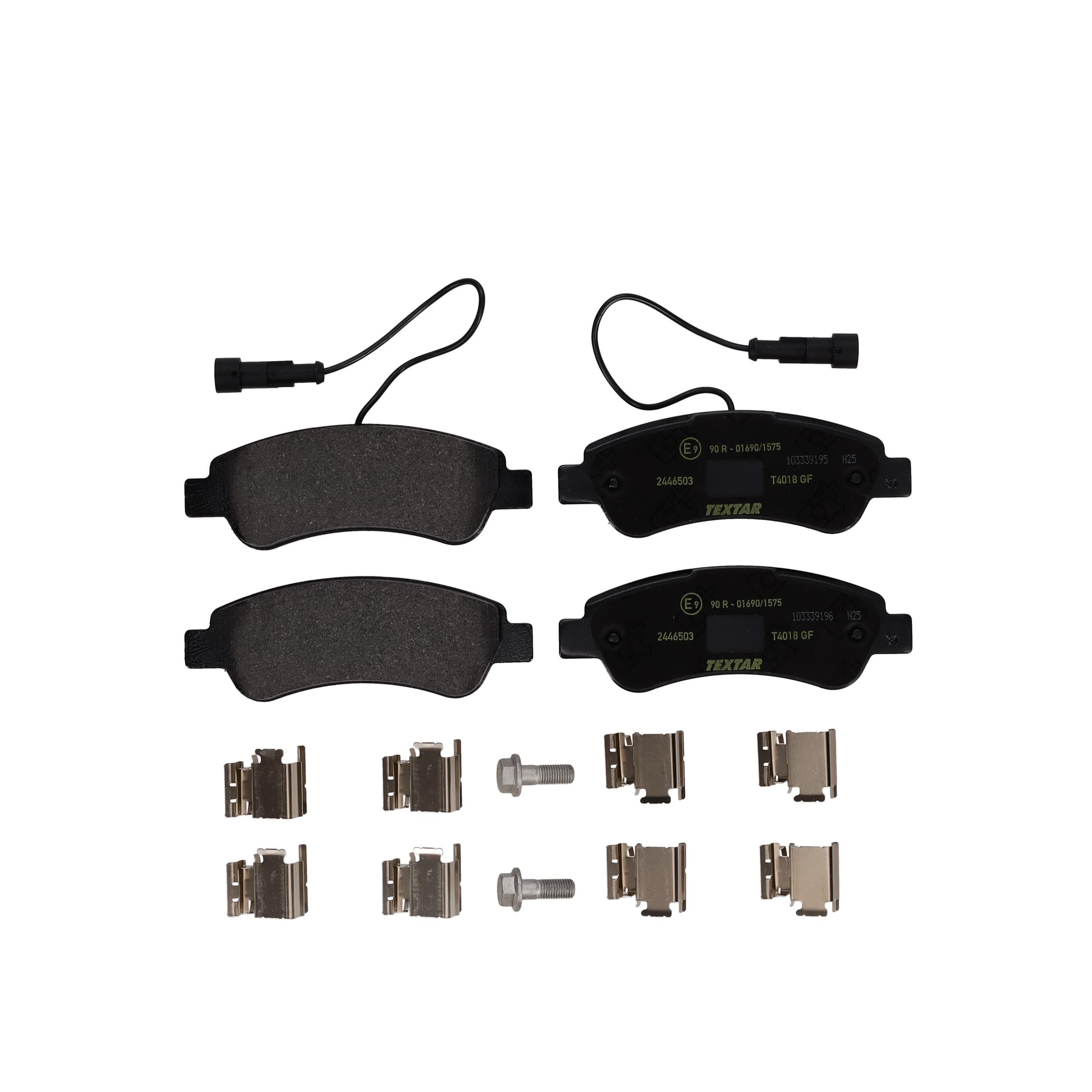 TEXTAR Bremseklodser 2446503 for FIAT CITROËN PEUGEOT OPEL TOYOTA RAM