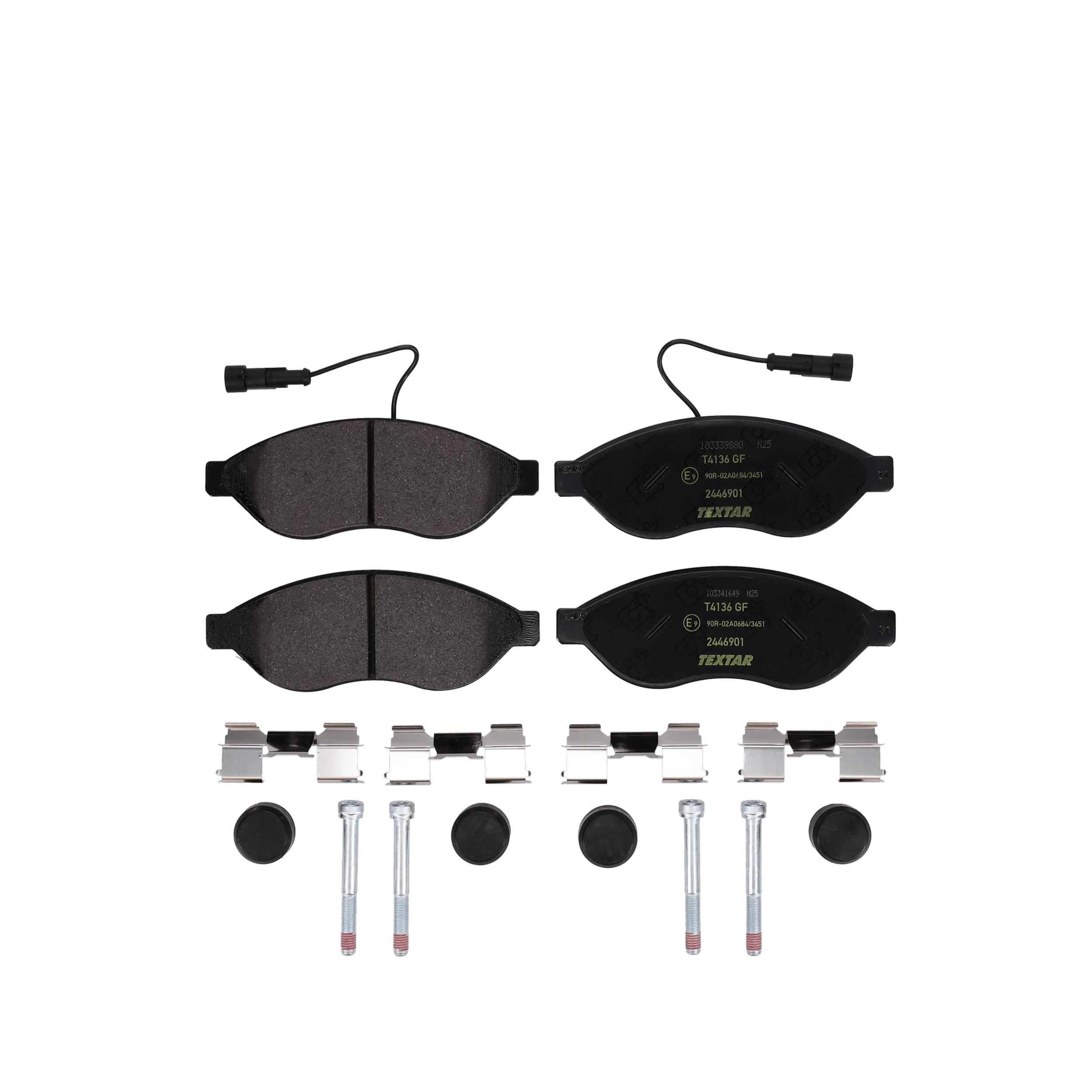 TEXTAR Bremseklodser 2446901 for PEUGEOT FIAT CITROËN