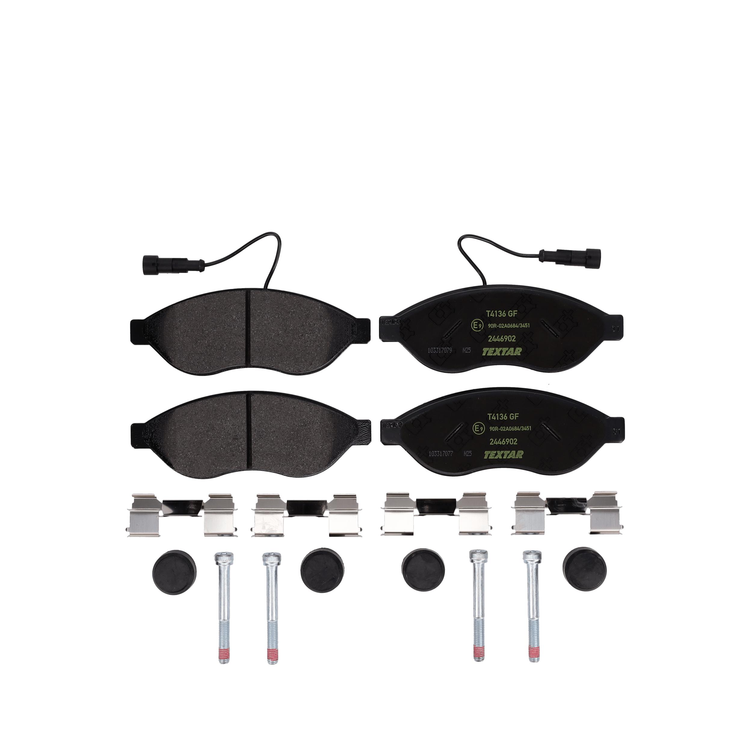 TEXTAR Bremseklodser 2446902 for CITROËN PEUGEOT FIAT OPEL