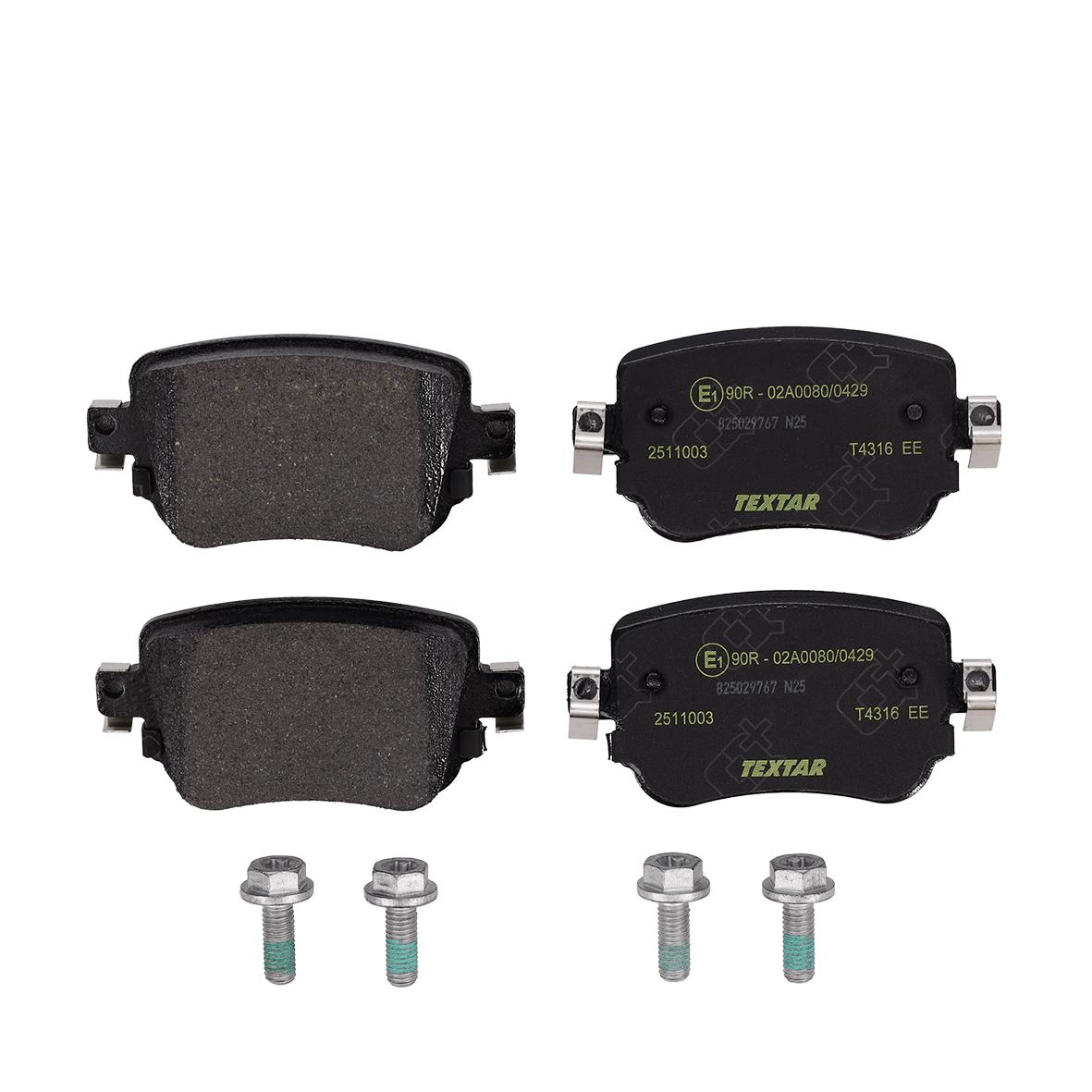 TEXTAR Bremseklodser 2511003 for SEAT SKODA AUDI AUDI (FAW) VW