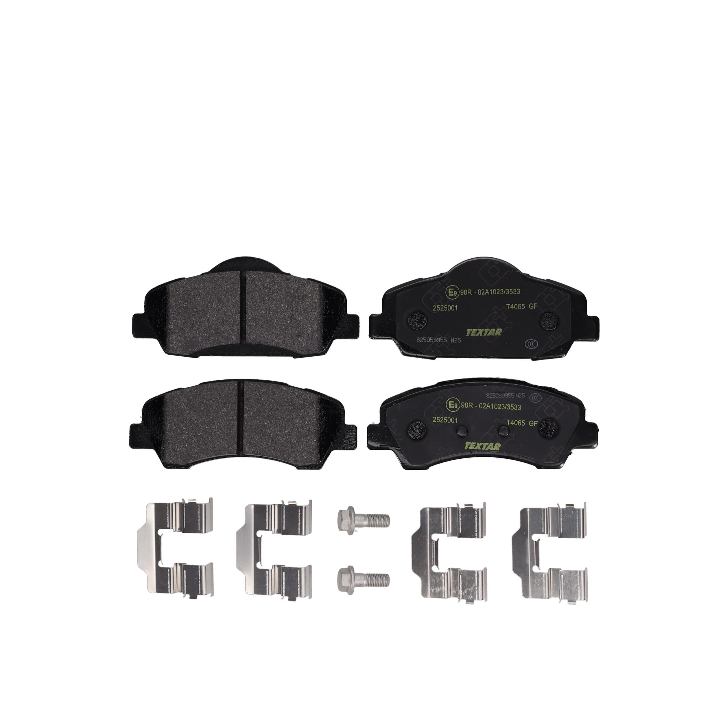 TEXTAR Bremseklodser 2525001 for CITROËN PEUGEOT